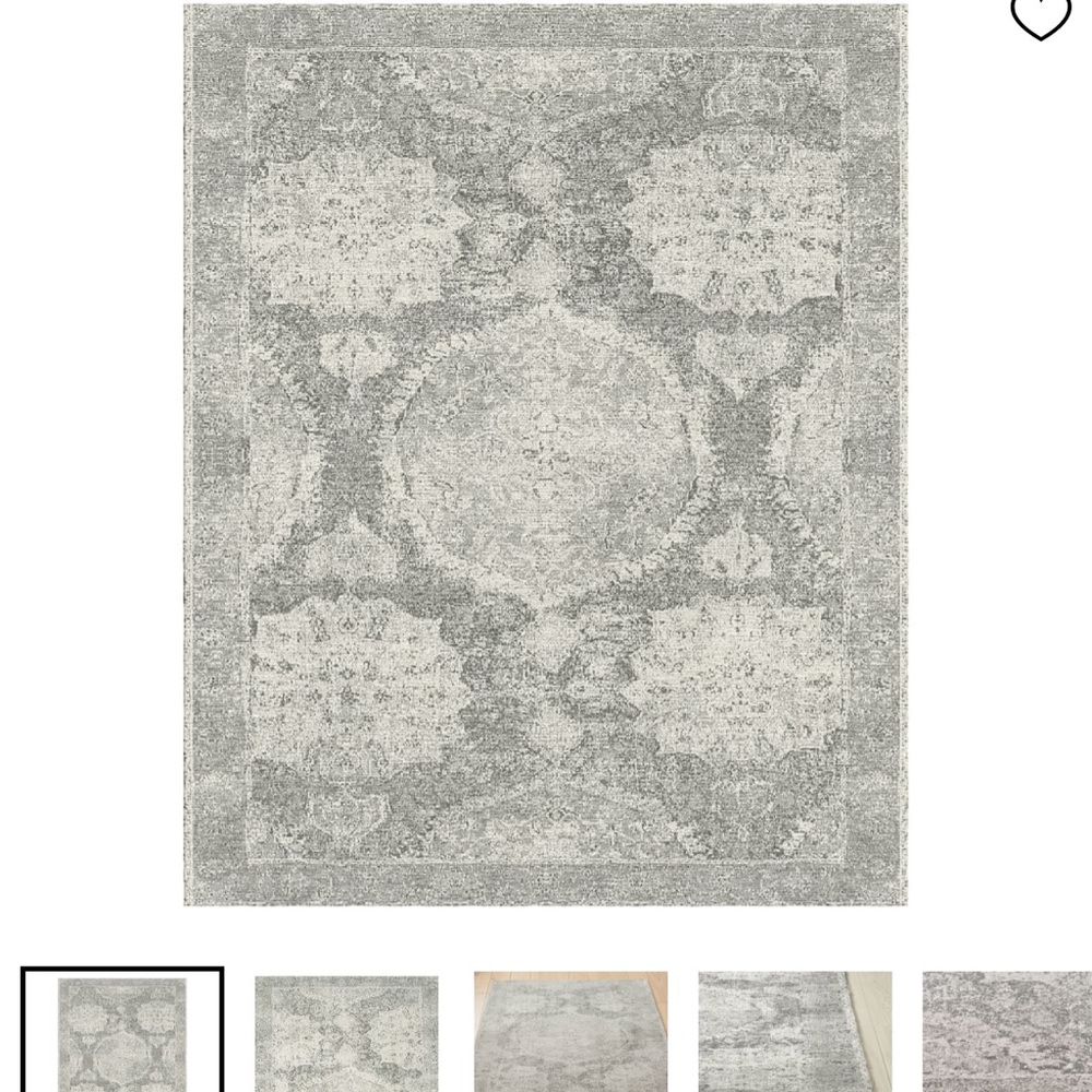 Pottery Barn Barret Handloomed Wool Rug Gray and Cream Area Rug